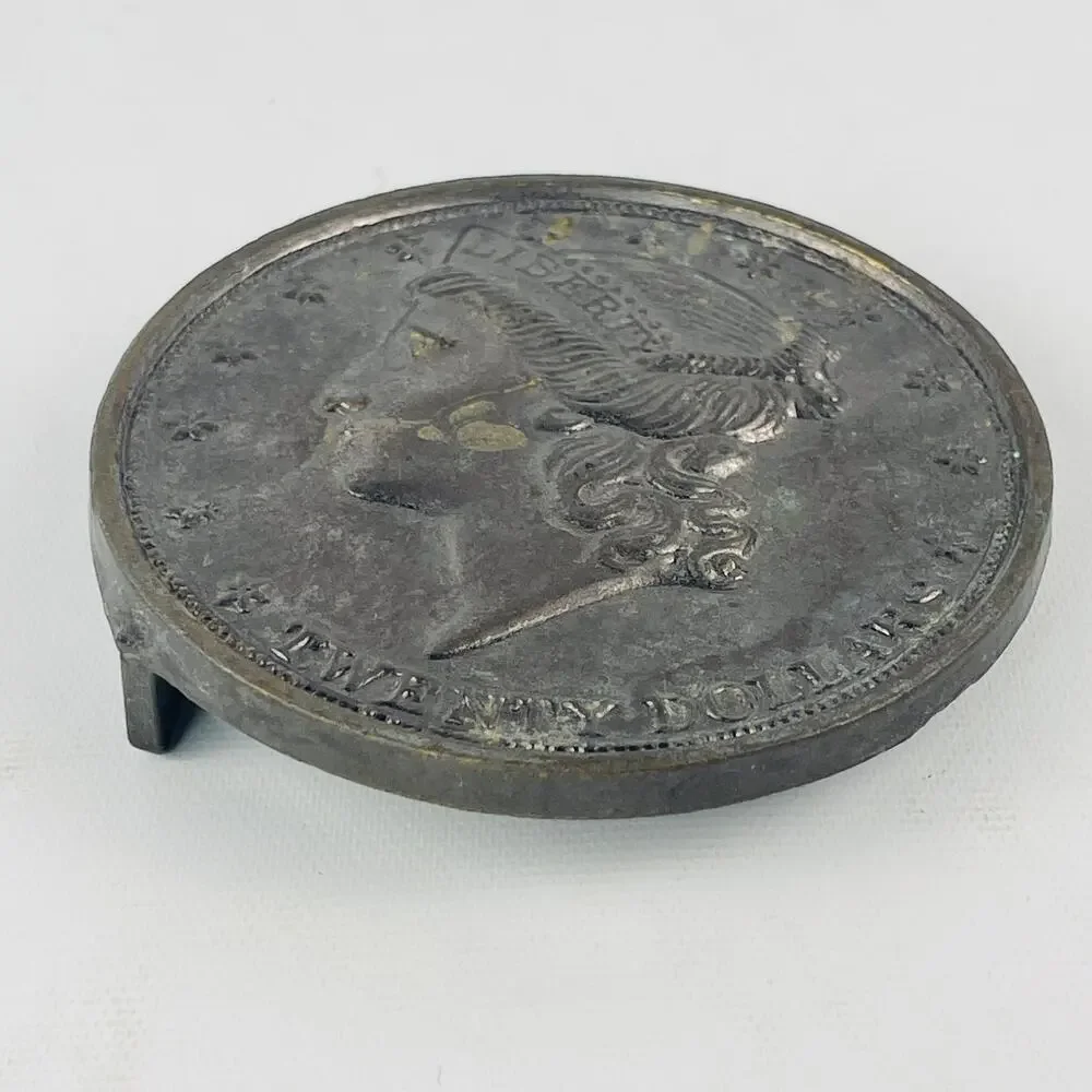 Twenty Dollar Large Coin Belt Buckle 3 3/4”